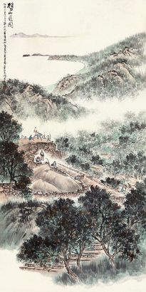 黄纯尧 劈山造园 立轴