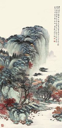 赵鼎奎 1946年作  山水 立轴