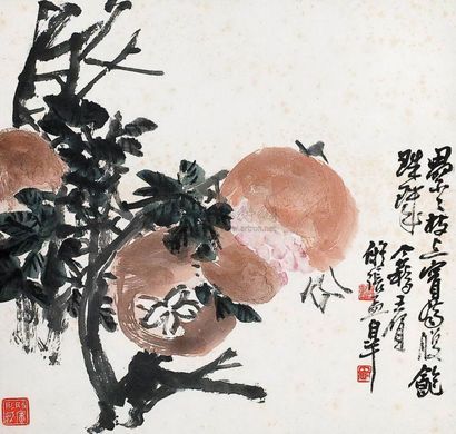 王个簃 石榴 立轴