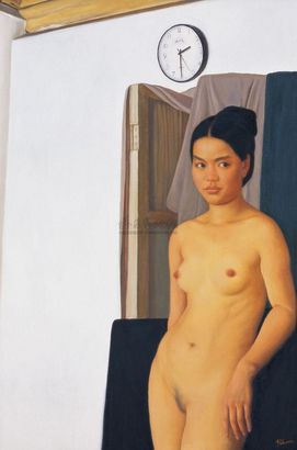 施本铭 2000年作 俯卧的人体