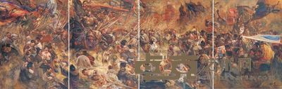 王可伟 2004-2009年 兵车行 690×220cm
