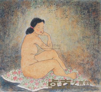 潘玉良 彩墨 72×67cm