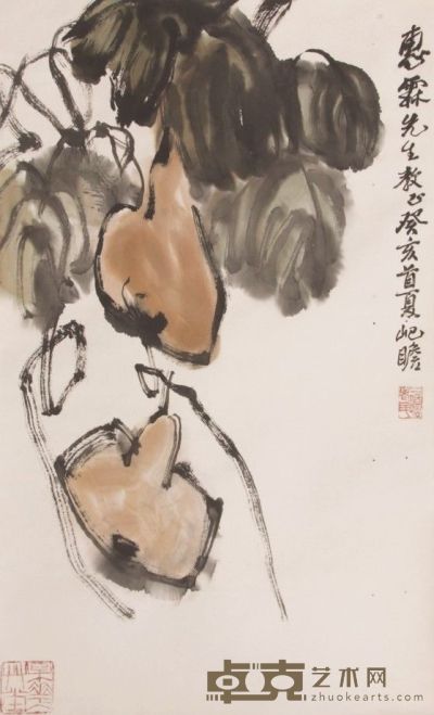 朱屺曕花卉立轴 142×68