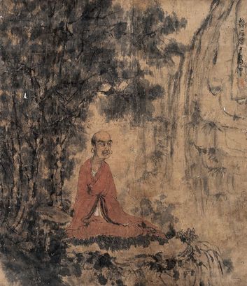 傅抱石 松林高士 镜心