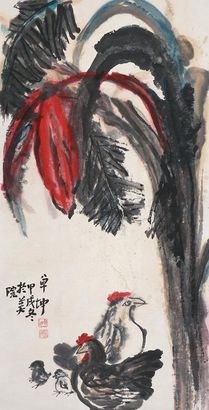 陈卓坤 花鸟 立轴