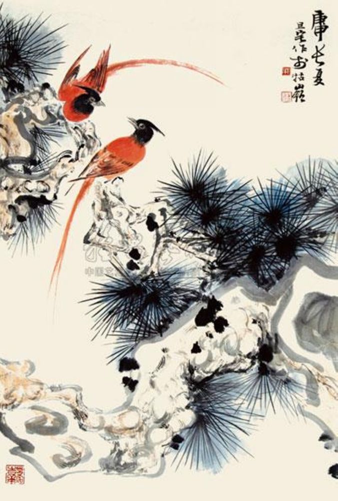 刘旦宅 花鸟 立轴67×46cm