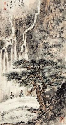 傅抱石 山水 立轴