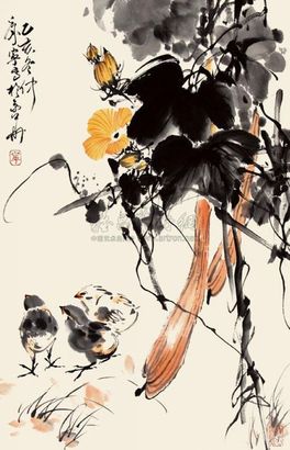康宁 花鸟 立轴