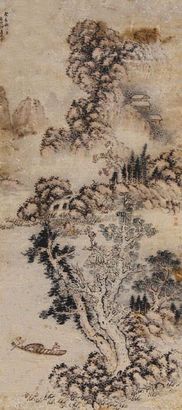 石溪 山水 立轴