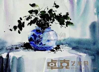 崔宝珊 青花 45×45cm