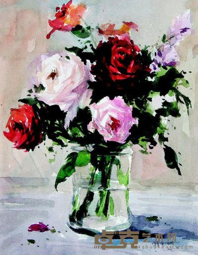 崔宝珊 花卉静物 40×30cm