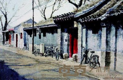 崔宝珊 阳光下的街景 45×65cm