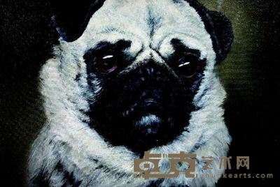 崔宝珊 八哥犬 80×120cm