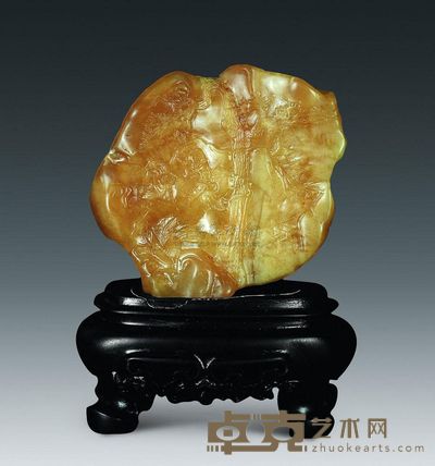 清代 田黄冻三老论经图摆件 66.31×55.80×25.35mm；重75.806g