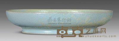 宋代 汝窑天蓝釉洗 高3.4cm；口13.3cm；底9.5cm