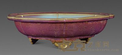 北宋 钧窑洗 口40cm；底24.5cm；高11.5cm