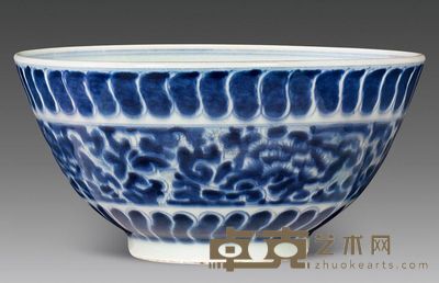清康熙 青花花卉纹碗 高19.2cm；口18.7cm；底8cm