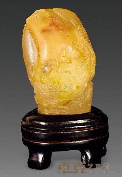 清代 田黄二老论经图摆件 48.77×31.51×23.20mm；重49.828g