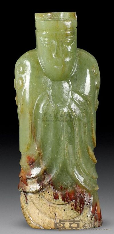 汉代 青玉文人俑 高8.6cm；重126g