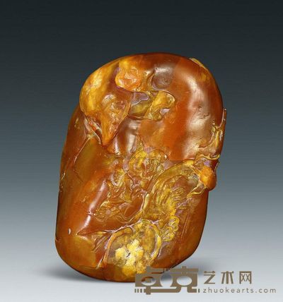 清代 田黄冻高仕图摆件 58.04×41.49×34.72mm；重91.694g