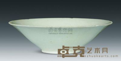 宋代 定窑白釉划花碗 高6cm；口21cm；底7.5cm