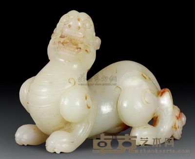 汉代 白玉瑞兽 重472g