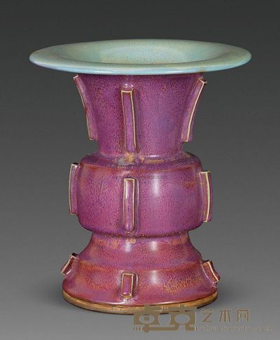 宋代 钧窑出戟花觚 高26.5cm；口23.5cm；底17cm