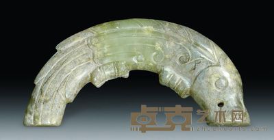汉代 青玉鱼 高7.1cm；重34g