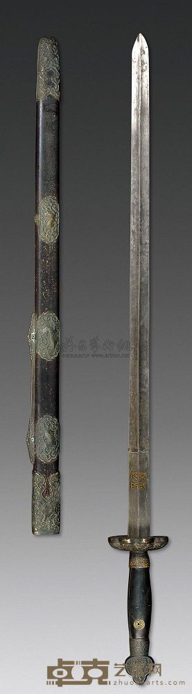明洪武 木制剑鞘剑 长104cm
