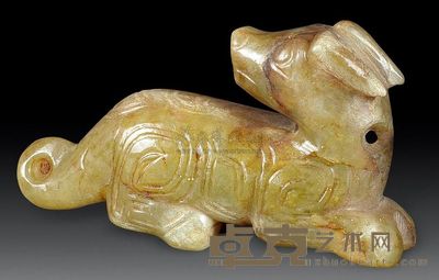 西周 黄玉琥 长6.1cm；重43g