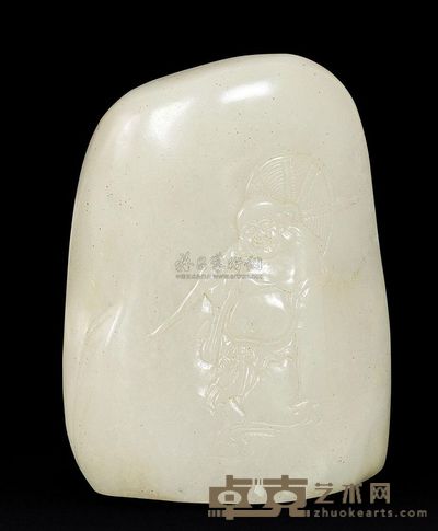 清代 白田黄大肚佛摆件 84.73×63.90×29.86mm；重246g