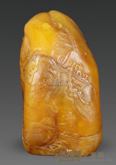 清代 田黄高仕访友摆件 8.2×4.8×4.7cm；总重280g
