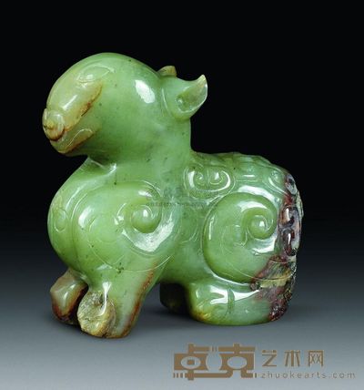 汉代 青玉羊 高4.3cm；重69g