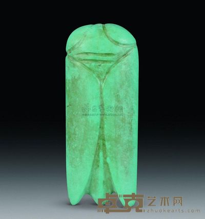 汉代 松石蝉 长4.3cm；重14g
