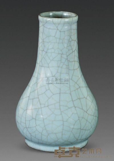 宋代 官窑胆瓶 高27cm；口8cm；底13cm