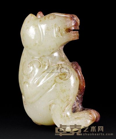 汉代 青玉瑞兽 高5cm；重47g