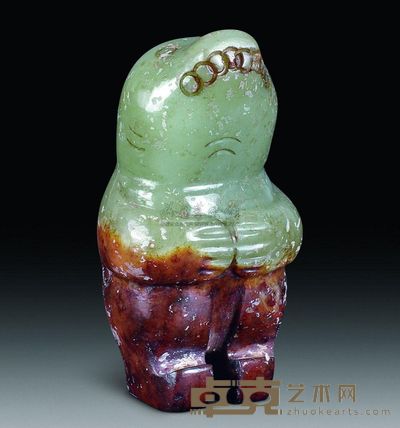 汉代 青玉熊 高5.3cm；重56g