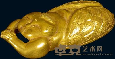 辽代 黄金人首蝉身坠 长7.5cm；重51g；含金量70%