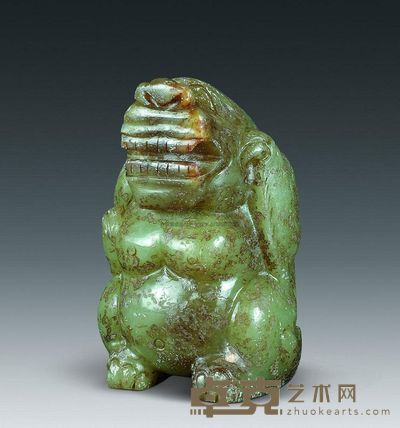 汉代 青玉熊 高4.8cm；重74g