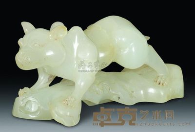 宋代 白玉熊 长12cm；重376g