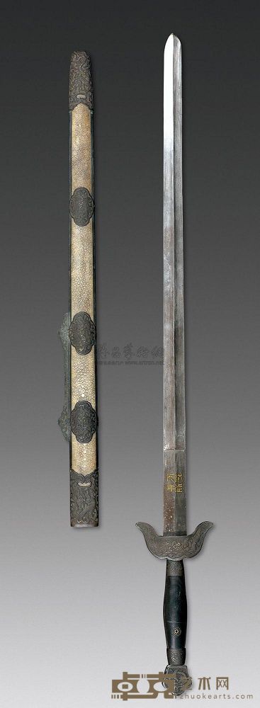 明洪武 珍珠皮剑鞘剑 长103cm