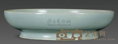 宋代 汝窑天青釉洗 高4cm;口15.5cm;底11cm