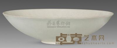 宋代 定窑白釉模印花碗 高6cm；口21.5cm；底6.5cm