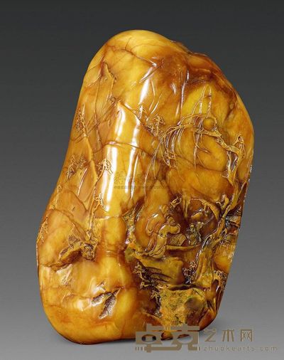 清代 田黄渔人风景摆件 145×95×65mm；重1423g