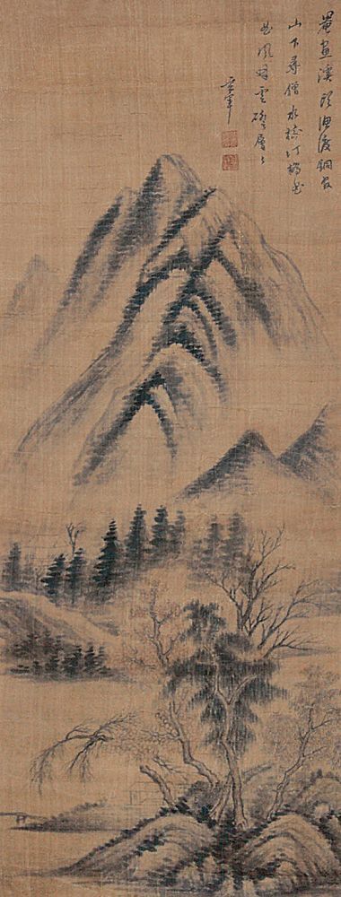 董其昌 山水 立轴100×37cm