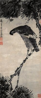 高凤翰 松鹰图 立轴