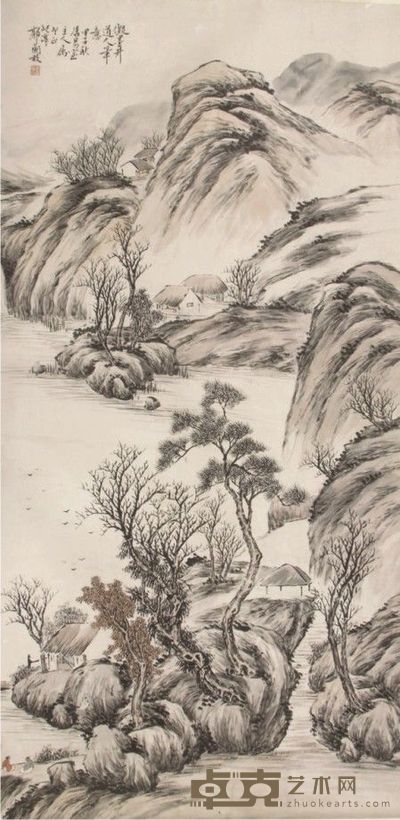 郭兰枝山水立轴 124×64