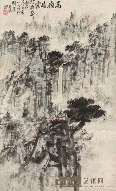 朱恒山水立轴 67×44