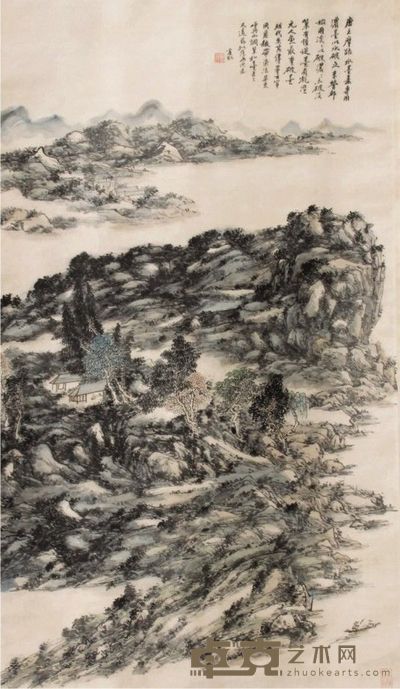 黄宾虹山水立轴 153×87