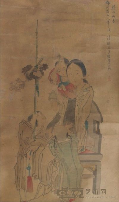 钱慧安人物镜片 81×47